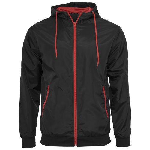 Build Your Brand Wind Runner Black/Red